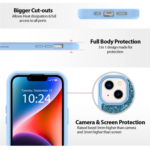 iPhone 14 Plus 6.7in Glitter Case - Picture 4 of 6